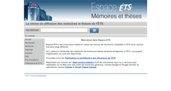 Desktop Screenshot of espace.etsmtl.ca