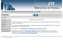 Tablet Screenshot of espace.etsmtl.ca